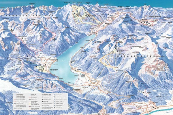 Achensee Ski Resort Piste Ski Map