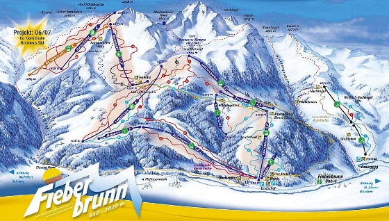 Fieberbrunn Ski Resort Piste Map