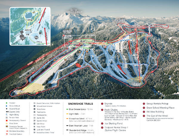 Grouse Mountain Ski Resort Piste Map