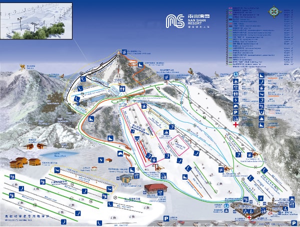 Nanshan Ski Resort Piste Map