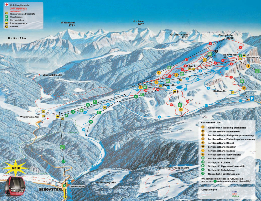 Winklmoosalm, Germany Piste Map – Free downloadable piste maps