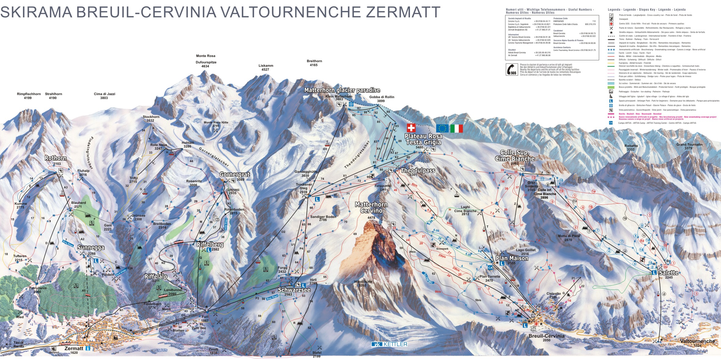 Cervinia Piste Map - Free downloadable piste maps