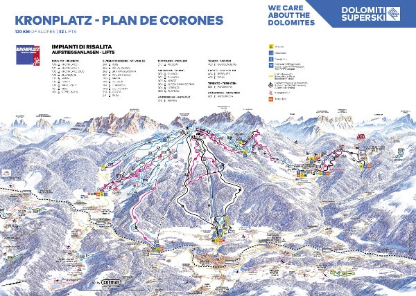 Plan De Corones Piste Map