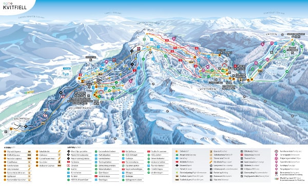 Kvitfjell Ski Resort Piste Ski Map
