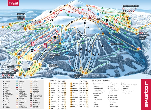 Trysil Ski Resort Piste Map