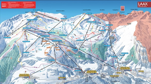Laax Flims Ski Resort Piste Map