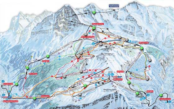 Wengen Ski Resort Piste Map
