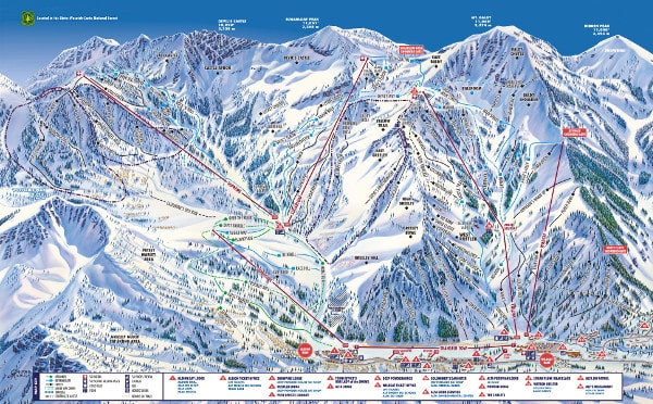 Alta Ski Resort Piste Ski Map