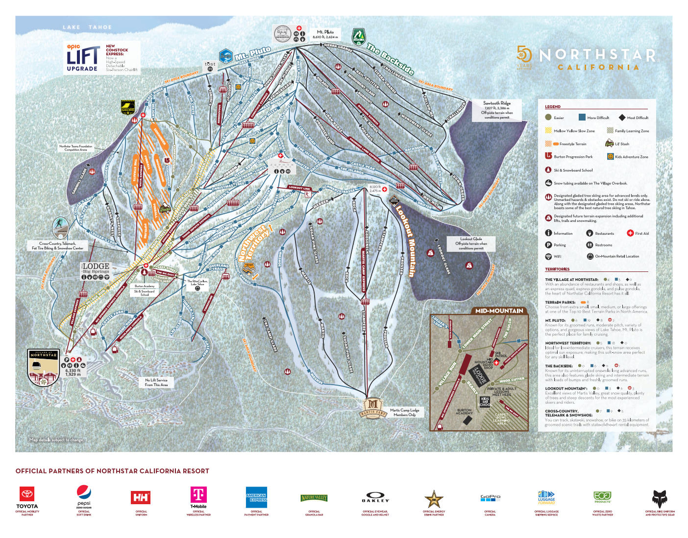 Northstar Piste And Ski Trail Map