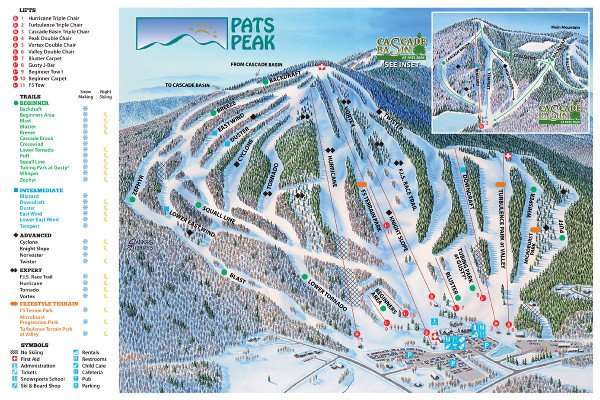 Pats Peak Ski Resort Piste Ski Map