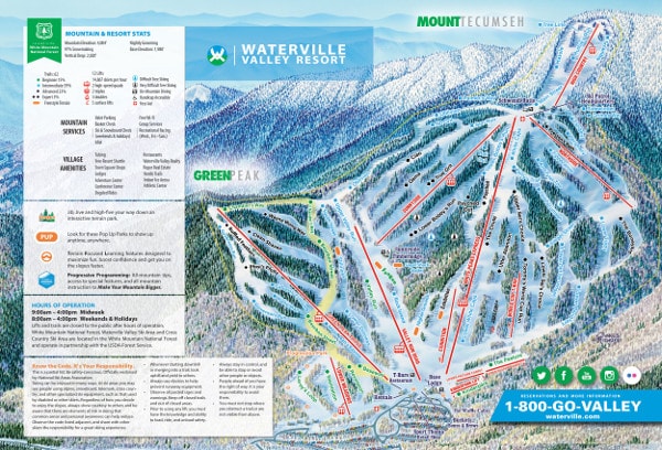 Waterville Valley Ski Resort Piste Ski Map