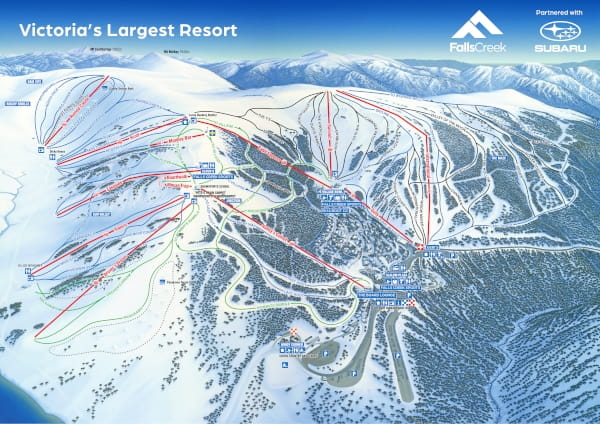 Falls Creek Ski Resort Piste Map