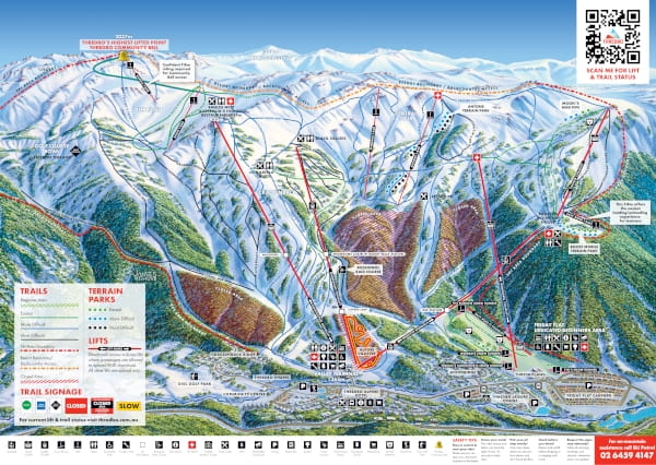 Thredbo Ski Resort Piste Ski Map