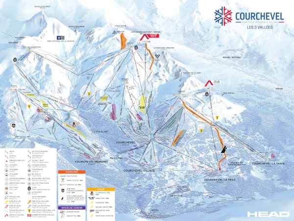 Courchevel Valley Ski Resort Piste Map