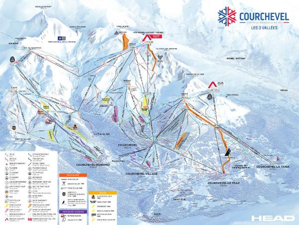 La Tania Valley Piste Map