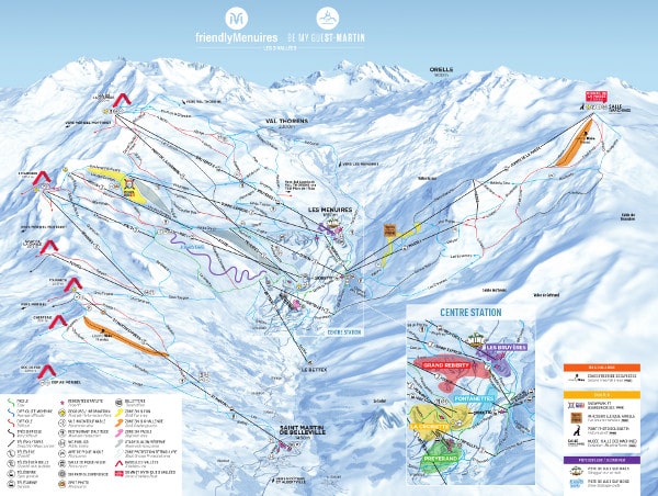 Les Menuires Ski Resort Piste Map