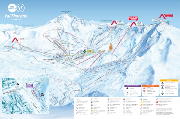 Val Thorens Ski Resort Piste Map