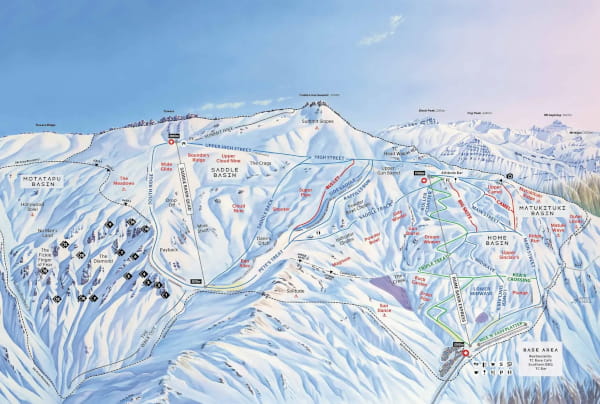 Treble Cone Ski Resort Piste Map