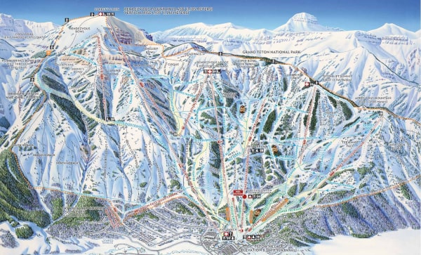 Jackson Hole Ski Resort Piste Map
