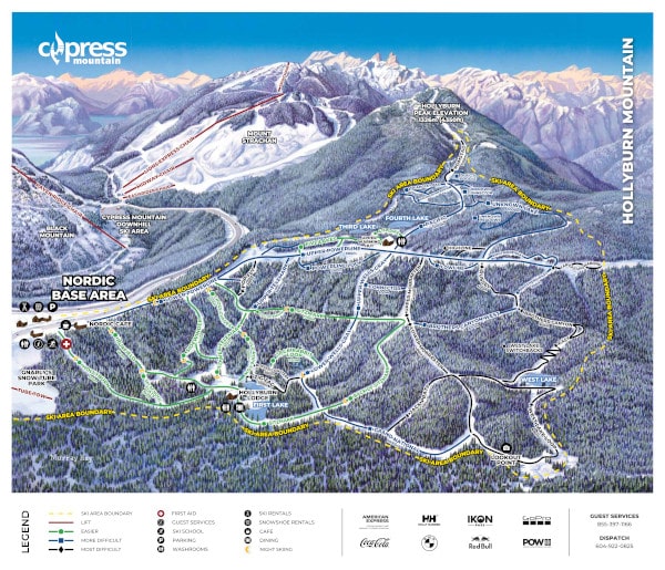 Cypress Mountain Cross Country Ski Trail Map