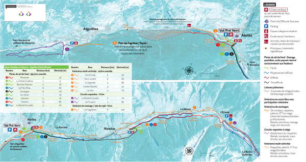 Abriès Ristola Cross Country Ski Trail Map