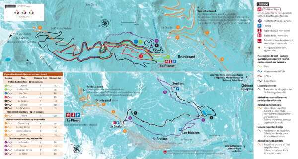 Arvieux Cross Country Ski Trail Map