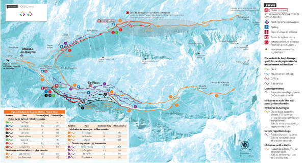 Ceillac Cross Country Ski Trail Map