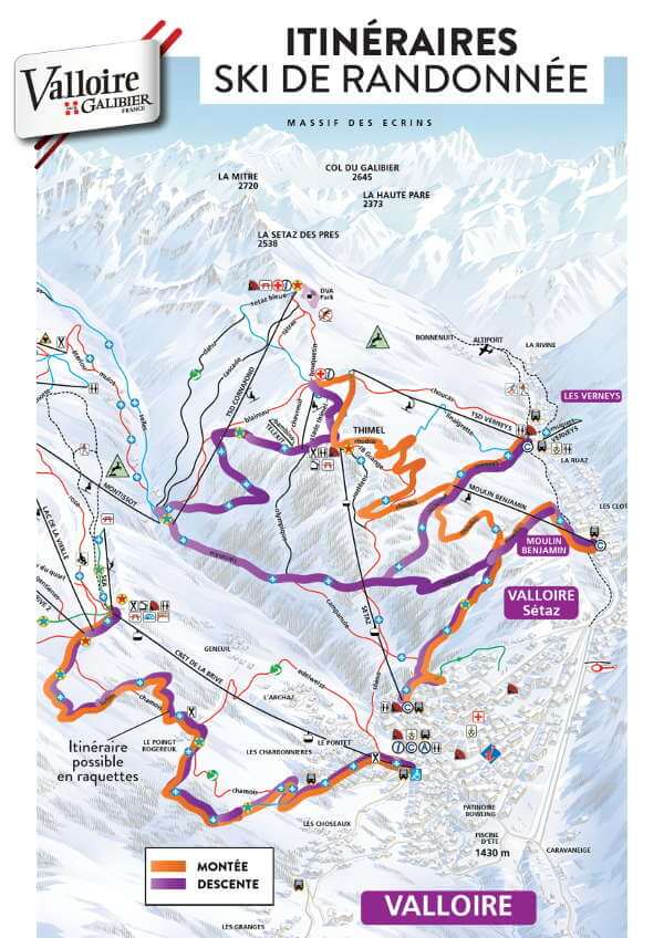 Valloire Nordic Ski Trail Map