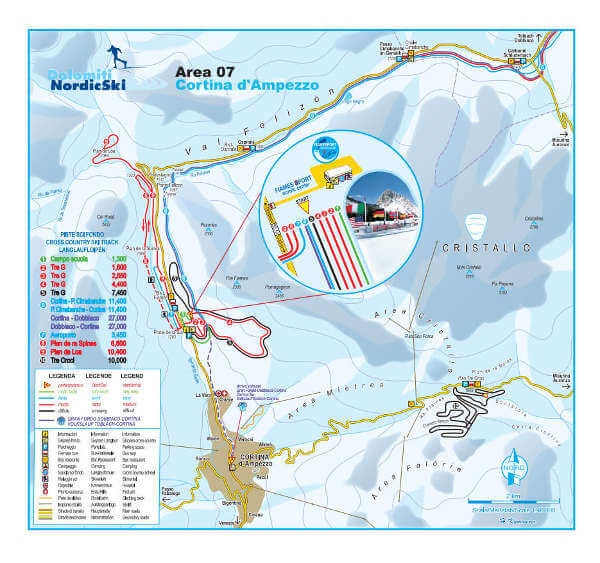  Cortina d'Ampezzo Ski Trail Map