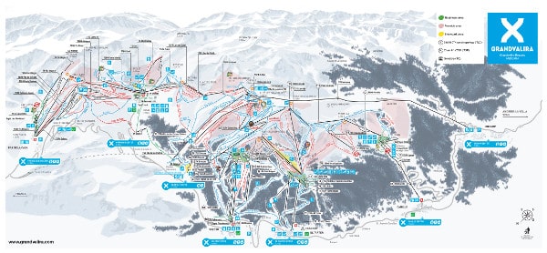 Grandvalira Ski Resort Piste Map