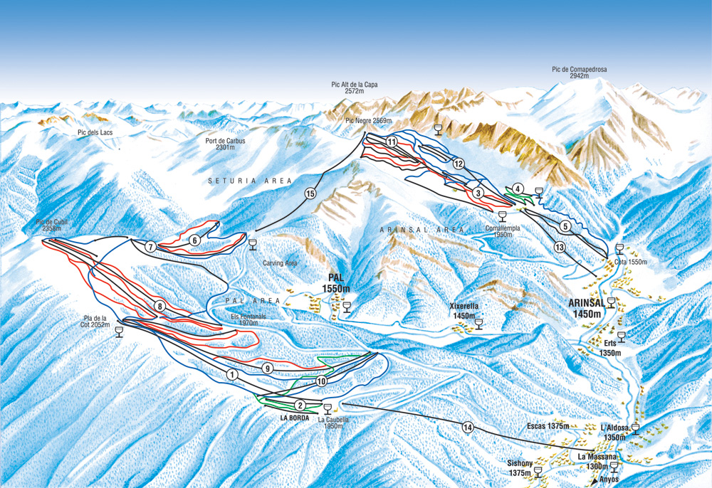 La Massana Ski Resort Piste Map