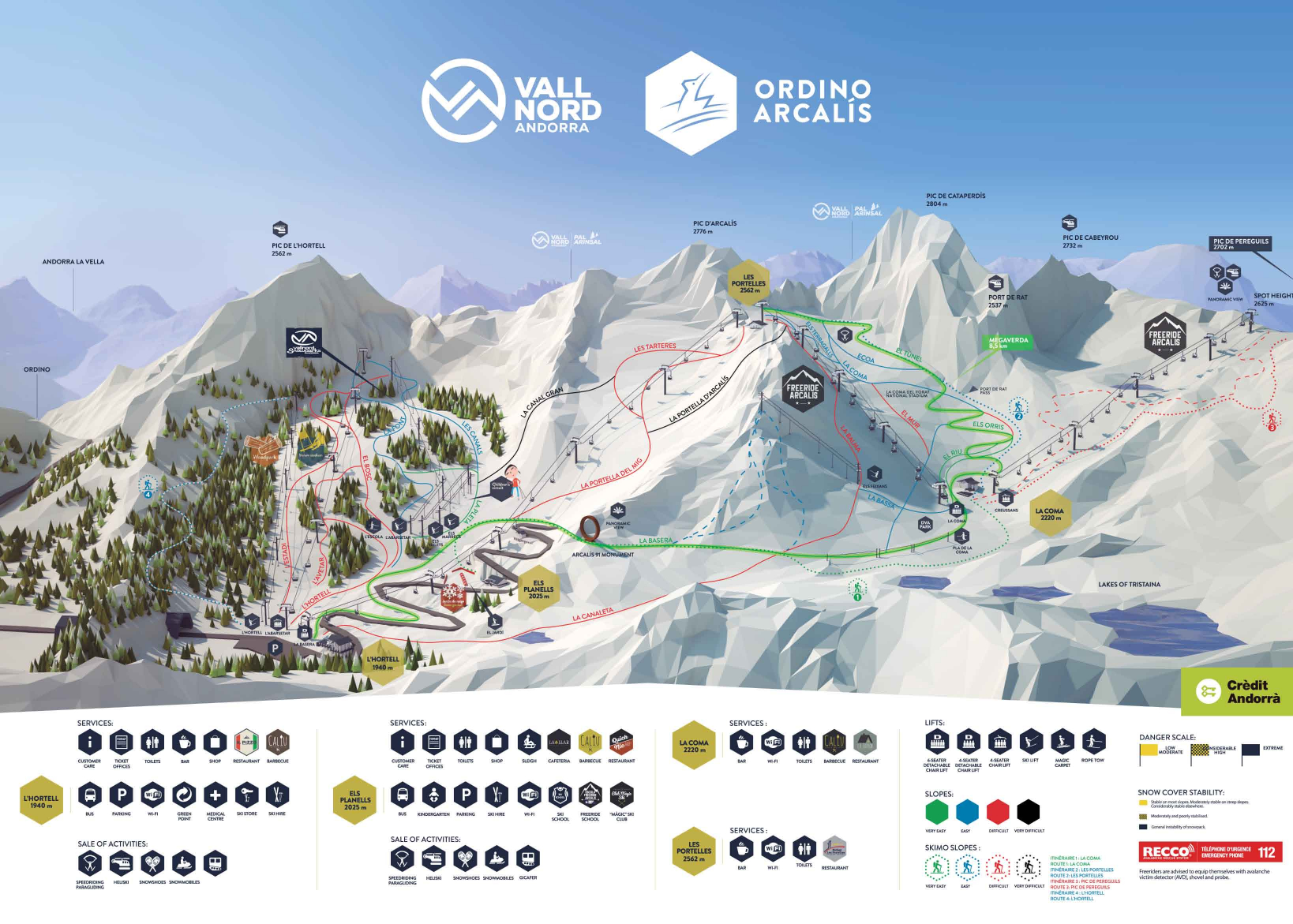 Ordino Arcalis, Andorra Piste Map – Free downloadable piste maps.