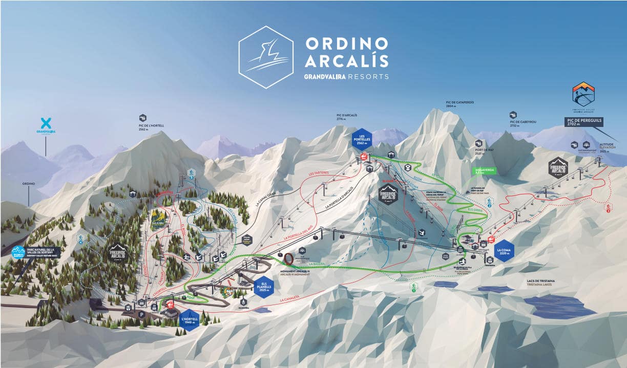 Ordino Arcalis Piste Map