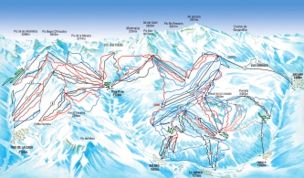 Soldeu Ski Resort Piste Map
