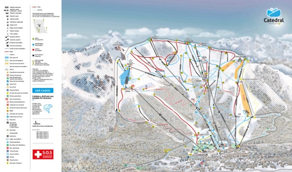 Grand Catedral Alta Patagonia Ski Area Piste Map