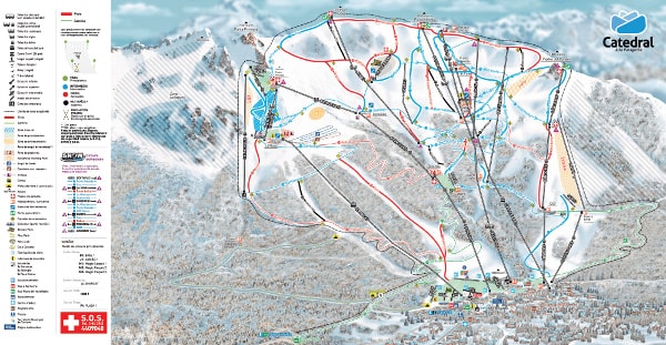 Grand Catedral Ski Area Piste Map