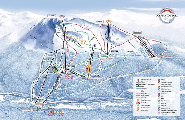 Cerro Castor Ski Resort Piste Map