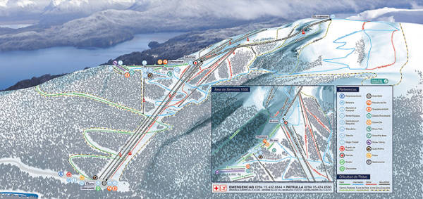 Cerro Bayo Ski Resort Piste Map