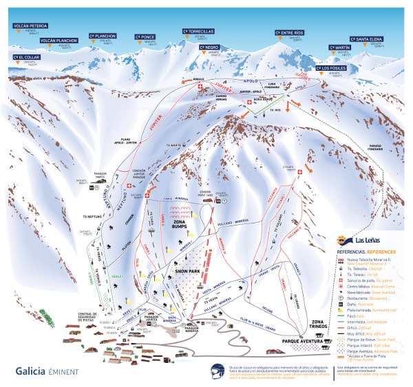 Las Lenas Ski Resort Piste Map