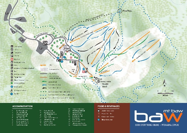 Mount Baw Baw Ski Resort Piste Map