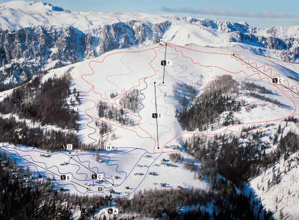 Aflenzer Buergeralm Ski Resort Piste Map