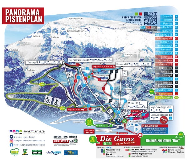 Brunnalm Hohe Veitsch Ski Resort Piste Map