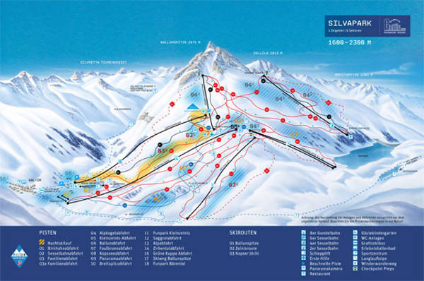 Galtur Ski Resort Piste Map