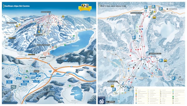 Gerlitzen Piste Ski Map
