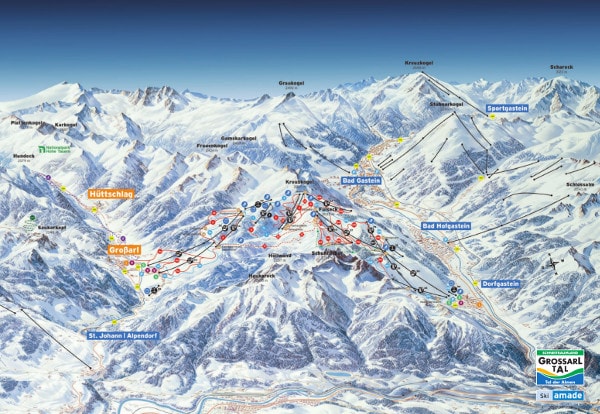 Grossarltal Ski Resort Piste Map