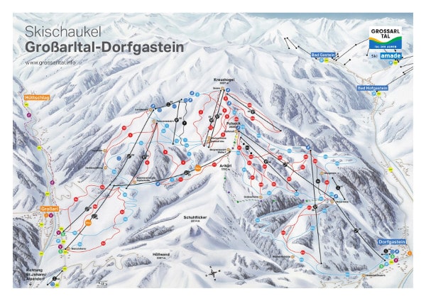 Grossarltal Ski Resort Piste Map