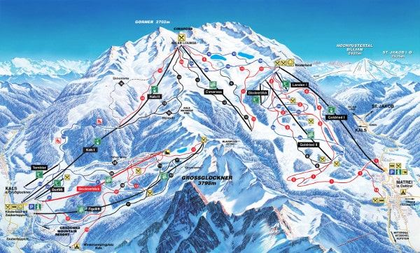 Grossglockner Ski Resort Piste Ski Map