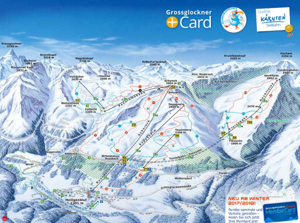 Grossglockner Piste Map – Free downloadable piste maps.