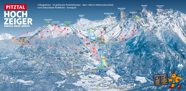 Hochzeiger Piste Map