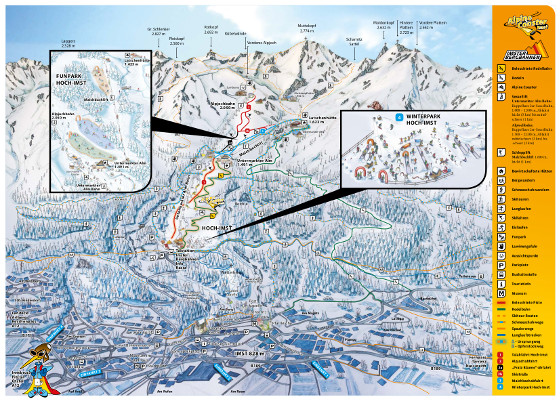 Imst Ski Resort Piste Map